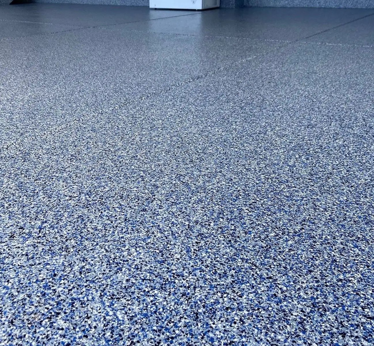 Blue Epoxy Flake Floor | 5151 DCS